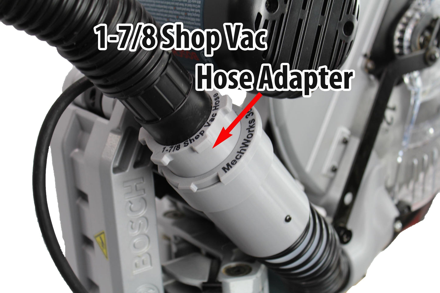 1-7/8 Shop Vac Hose Adapter for ALL MechWorks3d Dust Chutes MechWorks3D