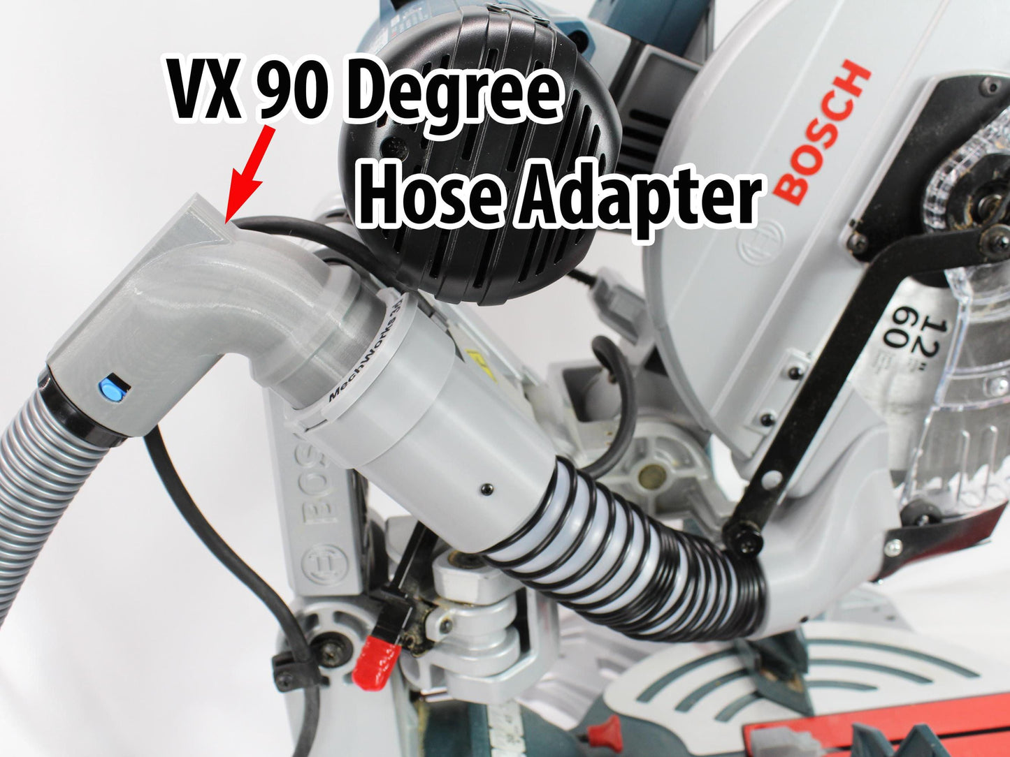 VX 90 Degree Hose Adapter FITS ALL of MechWorks3d Dust Chutes MechWorks3D