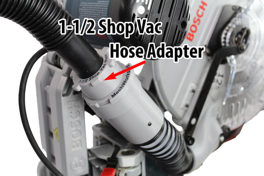 1-1/2 Shop Vac Hose Adapter for ALL  MechWorks3d Dust Chutes   Bosch Miter GCM12SD